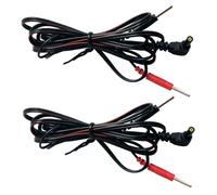 Fils de remplacement d'unité Tens 2 pièces, connecteur à 2 broches de, 35 mm, fils d'unité Tens 'électrode remplacement 47, pouces pour appareils massage Ems -, connecteur à broches