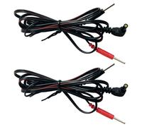Fils de remplacement d'unité Tens 2 pièces, connecteur à 2 broches de, 35 mm, fils d'unité Tens 'électrode remplacement 47, pouces pour appareils massage EMS.