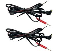 Fils de remplacement d'unité Tens 2 pièces, connecteur à 2 broches de, 35 mm, fils d'unité Tens 'électrode remplacement 47, pouces pour appareils massage EMS