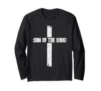 Fils du roi Christian Grunge Cross Bible Verse Manche Longue