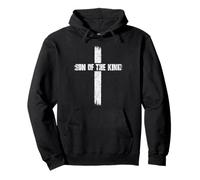 Fils du roi Christian Grunge Cross Bible Verse Sweat à Capuche
