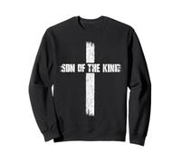 Fils du roi Christian Grunge Cross Bible Verse Sweatshirt