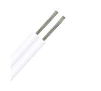 Fils électriques 22 AWG, 2 pièces, câbles Plats Rouges et Noirs for Bandes Lumineuses, Lampes, Ampoules, Batterie de Jouet Automobile(White White,20m)