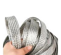 Fils électriques, Câble blindé de signal haute flexibilité, fil terre en cuivre nu étamé, ruban tressé conducteur, largeur 1,5 mm, 12, 4, 20(Tinned,5 Meters 4mm Width 1.5mm2)