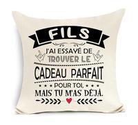 Fils J'Ai essayé de trouver Le Cadeau Parfait pour toi mais tu m'as déjà Housse de Coussin Amusante pour Fils Anniversaire Graduation Cadeau de Noël