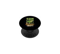 Fils of The Birthday Boy T Rex Dinosaure Party PopSockets PopGrip Adhésif