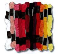 Fils pour bracelets brésiliens - Berlingots - 12 échevettes - 100% coton - 7 mètres - Multicolore