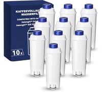 Filswa Filtre à eau automatique de rechange compatible avec la série Delonghi ECAM, Dinamica, Cappuccino System, Magnifica, ETAM Authentica et divers modèles Esam, (10)