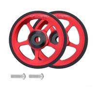 Filteilect Alliage d'aluminium pour un pliage facile de la roue arrière de vélo, design creux de 60 mm, remplacement léger avec boulon M6, compatible avec (rouge)
