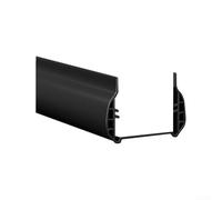 Filteilect Bande d'étanchéité de bas de porte en PVC - Coupe-vent et isolation acoustique - Pour portes de 3,5 à 5,5 cm de large - Marron - Blanc - Gris - Noir - Orange - 93 cm