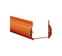 Filteilect Bande d'étanchéité en PVC pour bas de porte - 93 cm - Coupe-vent et isolation acoustique - Pour portes de 3,5 à 5,5 cm de large - Marron, blanc, gris, noir, orange (orange)