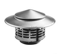 Filteilect Bouchon de cheminée en acier inoxydable 304 - Fixation murale extérieure - Couvercle de conduit de ventilation - Anti-insectes - Tuyau de toit - Borne d'aération (75 mm)