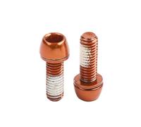 Filteilect Boulons de manivelle M6 x 18 mm - Vis de fixation pour bras de pédalier en acier avec joint d'étanchéité pour vélos de route en rouge, vert, bleu, orange, coloré (rouge)