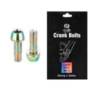 Filteilect Boulons de manivelle M6 x 18 mm - Vis de fixation pour bras de pédalier en acier avec joint d'étanchéité pour vélos de route en rouge, vert, bleu, orange, coloré (orange)