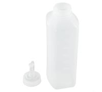 Filteilect Bouteille de sauce en plastique pour cuisine, 1000 ml/800 ml, grand distributeur de vinaigrette anti-poussière, bouteille d'assaisonnement en polyéthylène de qualité alimentaire pour sauce