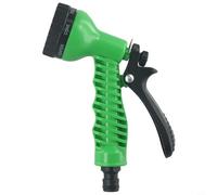 Filteilect Buse de fixation de tuyau d'arrosage compatible avec les connecteurs, baguette d'eau à 7 pulvérisations pour le jardinage en plein air et le lavage des véhicules, légère verte ou bleue