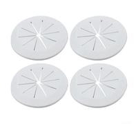 Filteilect Cache-trou de câble rond en PVC pour gestion des câbles, 53 mm de diamètre en 7 couleurs pour l'organisation de la maison et du bureau (gris clair, 53 mm)