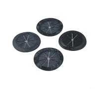 Filteilect Cache-trou de câble rond pour gestion des câbles, 53 mm de diamètre en PVC en 7 couleurs pour l'organisation de la maison et du bureau (noir, 53 mm)