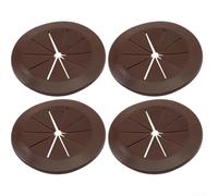 Filteilect Cache-trou de câble rond pour gestion des câbles, 53 mm de diamètre en PVC en 7 couleurs pour l'organisation de la maison et du bureau (café, 53 mm)