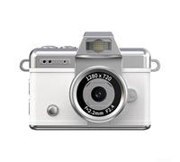 Filteilect Caméra porte-clés avec écran rabattable à 180° de 1,47", enregistrement vidéo HD 720p, CMOS anti-tremblement pour vlogging, photographie de voyage et moments quotidiens (blanc)