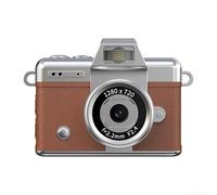 Filteilect Caméra porte-clés avec écran rabattable à 180° de 1,47", enregistrement vidéo HD 720p, CMOS anti-secousses pour vlogging, photographie de voyage et moments quotidiens (marron)