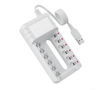 Filteilect Chargeur USB rechargeable pour piles AA et AAA Ni-MH