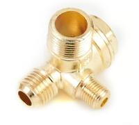 Filteilect Clapet anti-retour pour compresseur d'air à 3 ports avec connecteurs filetés mâles, alliage de zinc pour réservoir pneumatique et piston, diamètre de filetage 16 mm/14 mm/10 mm (SKU)