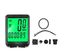 Filteilect Compteur de vélo à rétroéclairage anglais étanche et lumineux avec affichage LED pour MPH, odomètre, horloge, marche/arrêt automatique, PVC 65 g (sans fil)