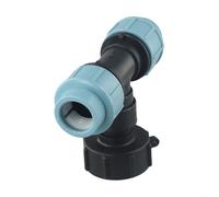 Filteilect Connecteur adaptateur de réservoir IBC S60X6 à filetage grossier vers raccords de tuyau PE 20/25/32 mm, raccord de réservoir d'eau ou de carburant en plastique pour connexion de tuyau