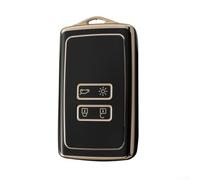 Filteilect Coque de protection pour clé de voiture Megane Captur pour Espace, coque avec protection intégrale et durabilité améliorée, compatible avec : noir