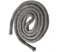 Filteilect Corde d'étanchéité en fibre de verre pour poêle à bois, brûleurs à bois, cheminées et fours industriels Noir 20 mm de diamètre 3 m de long