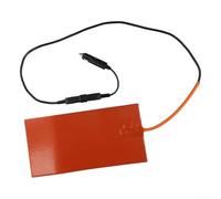 Filteilect Coussin chauffant en silicone 12 V 100 W avec thermostat de protection contre la surchauffe pour sacs de livraison de nourriture avec cordon d'alimentation amovible de 1 mètre pour un