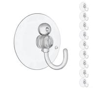 Filteilect Crochet à ventouse réutilisable en PVC pour verre, salle de bain et décoration d'intérieur - Crochets ronds solides pour surfaces lisses, 3 tailles (30 mm/40 mm/50 mm), (4 cm)