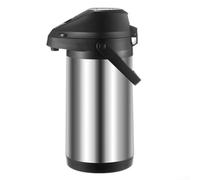 Filteilect Distributeur de café isotherme en acier inoxydable avec pompe, carafe thermique de 1,9 L pour boissons chaudes et froides, bouteille sous vide à double paroi avec brosse de nettoyage (1,9