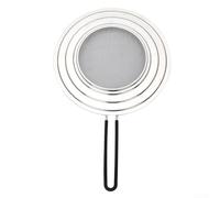 Filteilect Écran anti-éclaboussures en acier inoxydable avec poignée pliable en silicone - Couvercle anti-éclaboussures de graisse pour poêles 20 cm, 24 cm, 28 cm