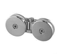 Filteilect Écran de receveur de douche sans cadre avec charnière en verre, pince de fixation à 180 degrés sans cadre avec couvercle chromé (charnière double côté)