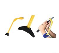 Filteilect Entraîneur de swing pour droitiers et gauchers pour débutants, aide à l'alignement de la posture et du poignet, compatible avec tous les clubs, guide d'avion de swing à 90 degrés, (jaune)