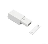 Filteilect Ferme-porte de placard en alliage de zinc avec aimant pour portes d'armoire et de chambre jusqu'à 125 kg (blanc)