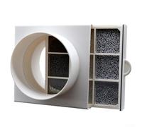 Filteilect Filtre à air lavable pour tuyaux en PVC et PE, filtre de ventilation réutilisable pour conduit de 110 mm/160 mm, facile à installer et à nettoyer