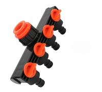 Filteilect Gardena Déflecteur de tuyau 4 voies avec valve pour distributeur d'arrosage de jardin Noir/orange