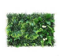 Filteilect Gazon artificiel, mur de plantes artificielles 40 x 60 cm, panneau d'herbe en plastique, décoration d'intérieur et d'extérieur pour salon, hôtel, café, utilisation intérieure et extérieure