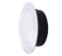Filteilect Grille d'aération de plafond en ABS avec volume d'air réglable pour sortie d'air frais intérieur, blanc et noir, 75 mm/100 mm/125 mm/150 mm/200 mm (200 mm)