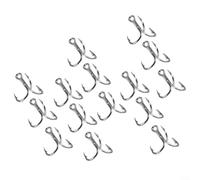 Filteilect Hameçons de pêche | Porte-appât Wobbler triple pour leurre de bar, aiguille de fixation de mouche compatible avec Gig and Wobblers, acier au carbone, 15/20 pièces par boîte (6#-20 pièces)