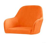 Filteilect Housse de chaise en velours extensible pour maison, hôtel, salle à manger, chaise haute en violet, orange, bordeaux, blanc laiteux, or, vert foncé, bleu (orange1)