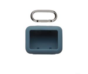 Filteilect Housse de protection en silicone pour haut-parleur JBL GO5 - Housse de protection souple avec bandoulière - Housse de voyage résistante aux chocs - Ajustement parfait - Bleu foncé