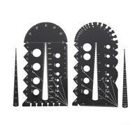 Filteilect Jauge de contrôle métrique et impériale pour mesurer les filetages de vis et d'écrous, 3 mm-22 mm et #4-2,5 cm, outil de mesure de filetage en alliage d'aluminium avec précision ± 0,0025