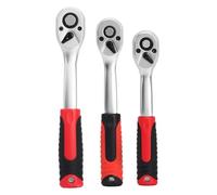 Filteilect Jeu de clés à cliquet rotatives à dégagement rapide et mécanisme réversible à 72 dents, tailles d'entraînement 1/4", 3/8" et 1/2" pour une efficacité efficace (C)