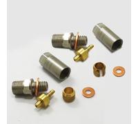 Filteilect Kit de raccords d'écrou de tuyau de frein hydraulique pour freins HOPE TECH3/E4/X2 - Construction en cuivre et acier inoxydable (fermé)