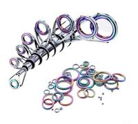 Filteilect Kit de réparation de guide de canne à pêche en acier inoxydable, 40 pièces pour eau salée et eau douce, comprend 5 à 30 tailles avec céramique lisse pour réduire l'anneau