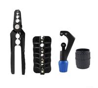 Filteilect Kit de réparation de tuyaux en métal avec pince arrondie pour tubes de 1,27 cm, lisseur de tuyau, cutter et outil de chanfreinage, ensemble d'outils à main en alliage pour acier, acier